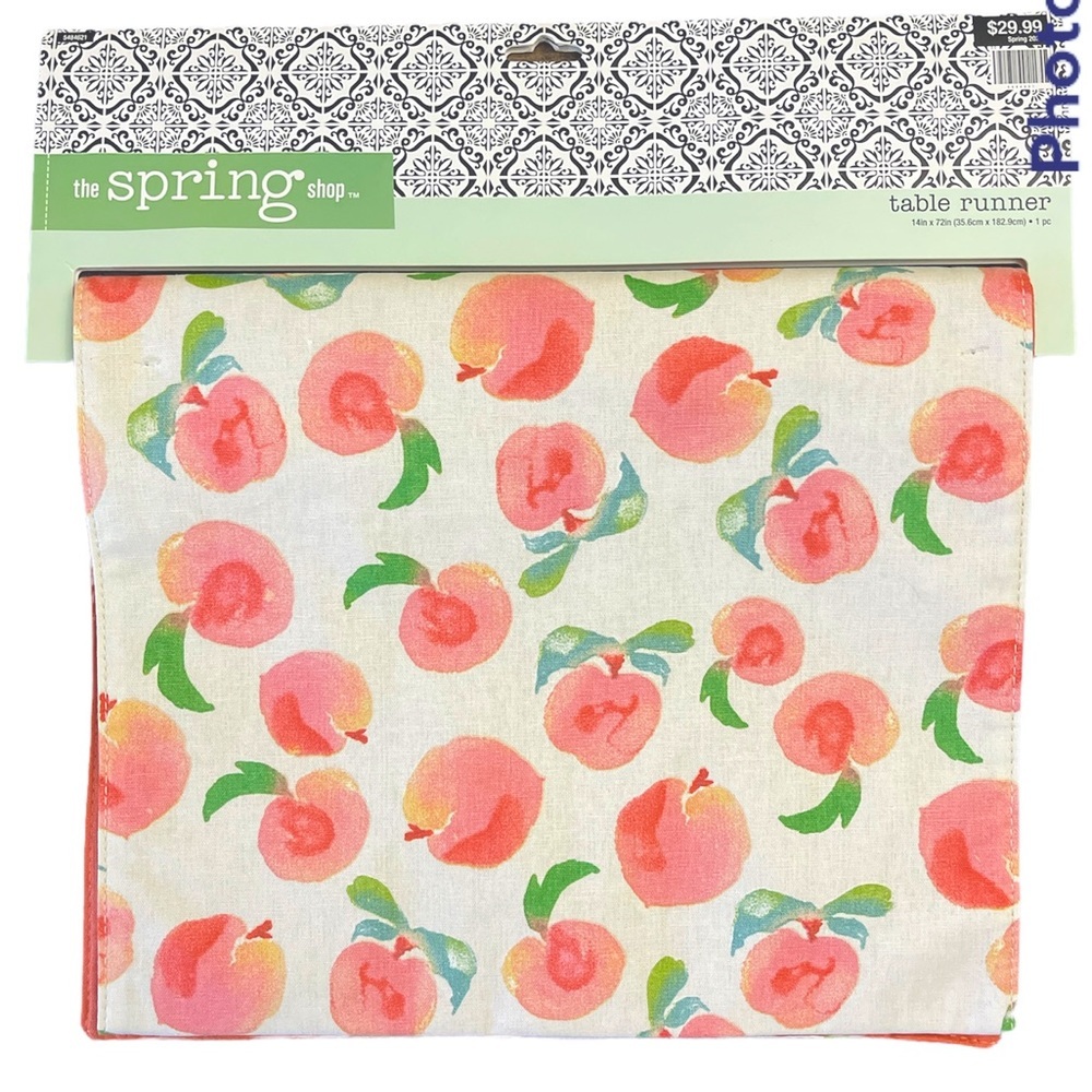 NWT  “Peachy Keen” 14” x 72” Table Runner